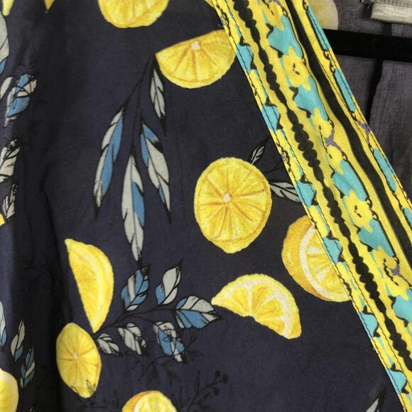 Anthropologie Kimono Cardigan Womens One Size Lemon Floral Boho Modal Lightweigh - Picture 15 of 16